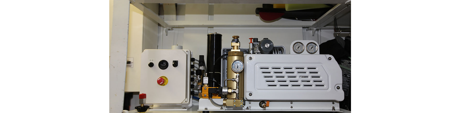 Compressor - Nitrox System 350 Air Cooled - remote mounted electrical box and sliencer